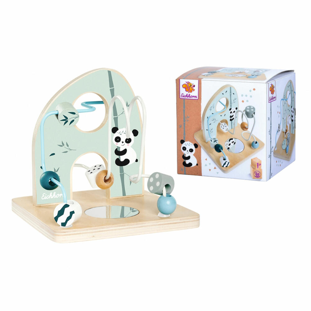 Eichhorn Motorikschleife, Motorikspielzeug, Motorik Spielzeug, Schiebespiel, Holz, 100003803