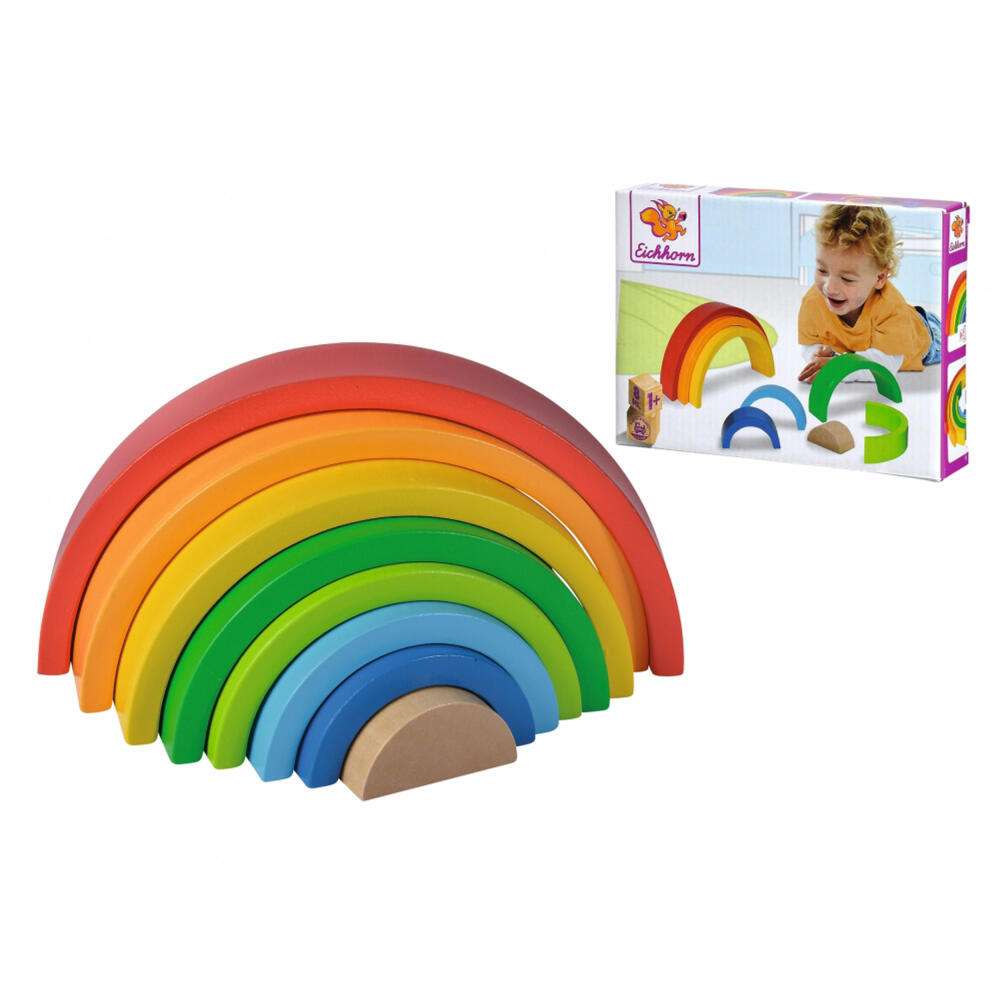 Eichhorn Rainbow, Stacking Toy, Stacking Game, Motor Skills Toy, Children, 100003458