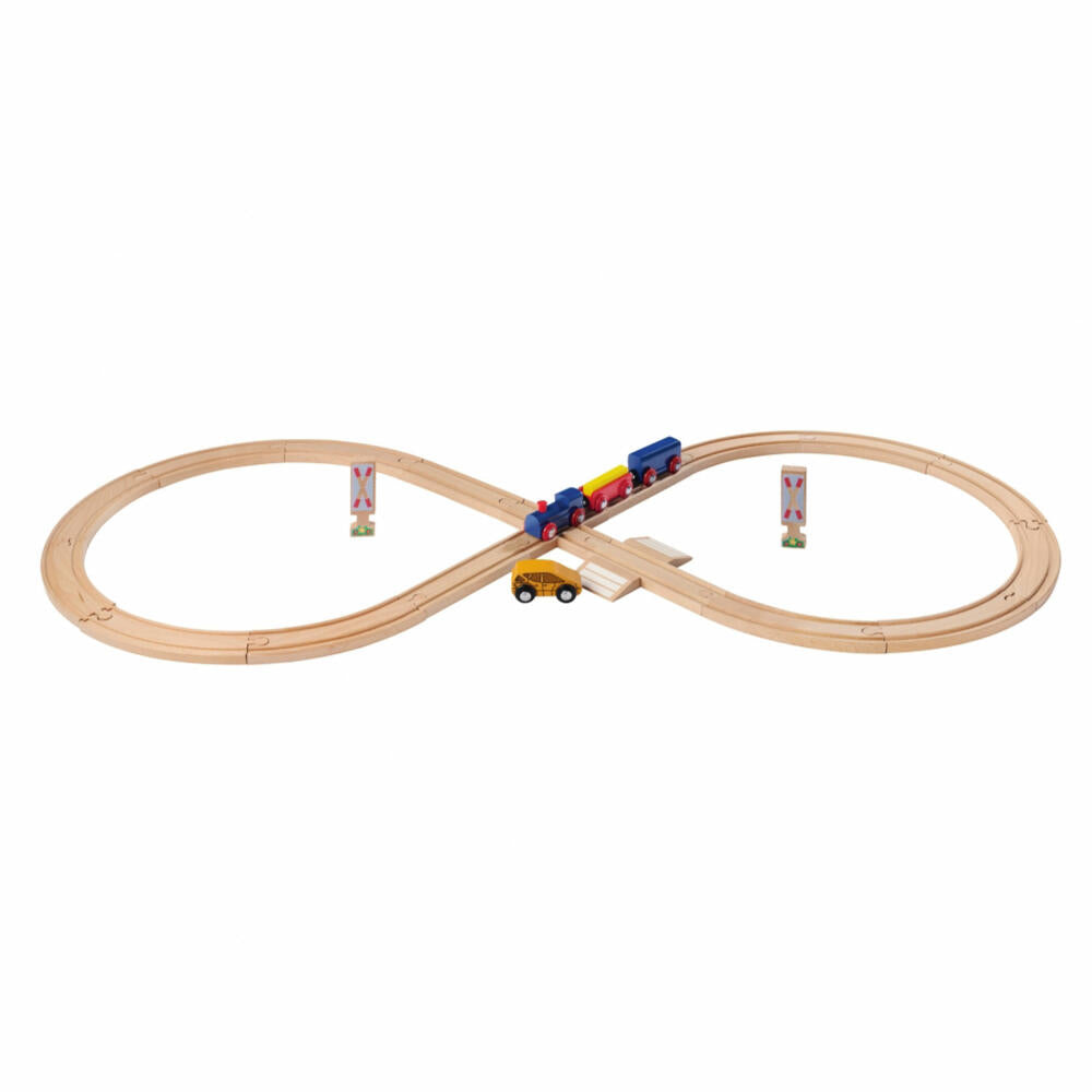 Eichhorn Bahn Achterbahn, 28-tlg., Eisenbahn, Holzeisenbahn, Log, Zug, Spielzeug, Holz, 100006202