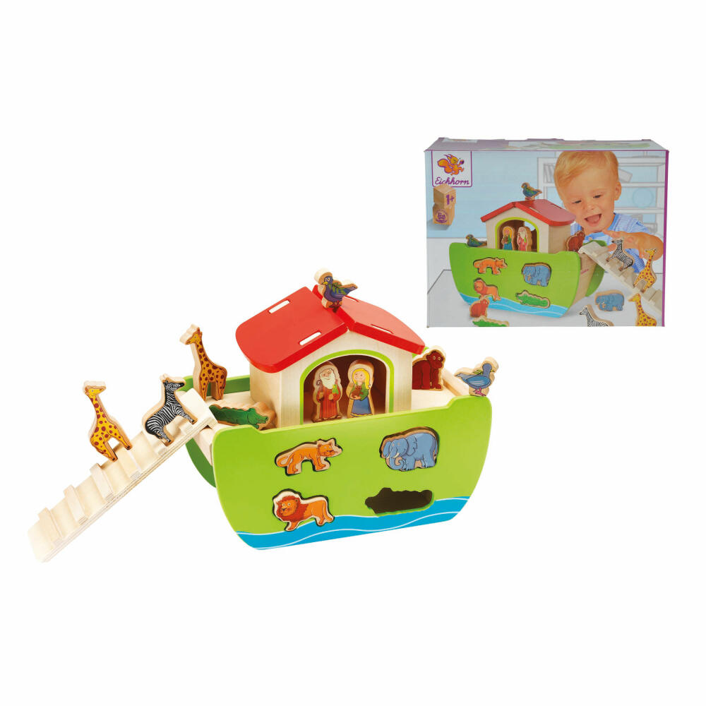 Eichhorn plug-in game, ark, plug-in toy, toy, motor skills, coordination, wood, 100002084