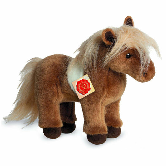 Teddy Hermann Shetlandpony, Kuscheltier, Stofftier, Plüschtier, Pferd, stehend, Plüsch, Braun, 25 cm, 90258
