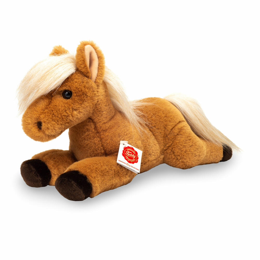 Teddy Hermann Horse Lying, Cuddly Toy, Stuffed Toy, Plush Toy, Farm Animal, Plush, 34 cm, 902652