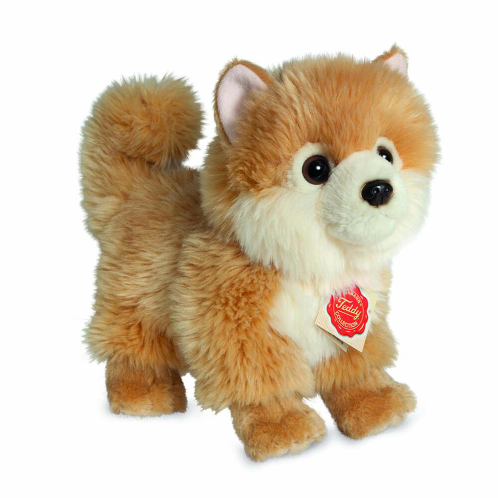 Teddy Hermann Zwergspitz, Kuscheltier, Stofftier, Plüschtier, Hund, stehend, Plüsch, Beige Hellbraun, 22 cm, 91922