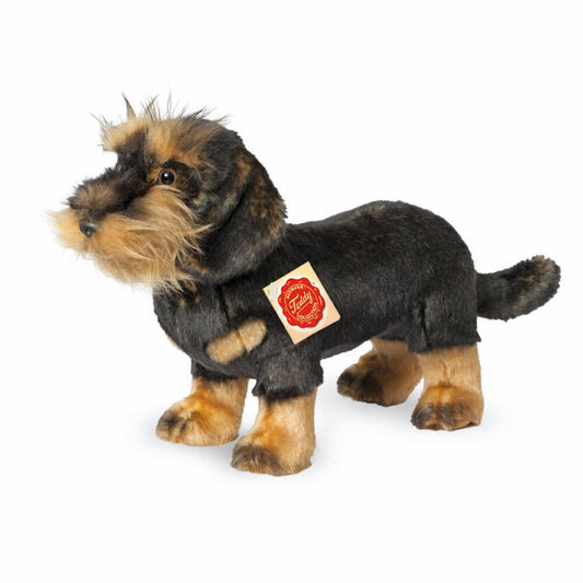 Teddy Hermann Rauhaardackel, Kuscheltier, Stofftier, Plüschtier, Hund, stehend, Plüsch, Braun Schwarz, 28 cm, 91923