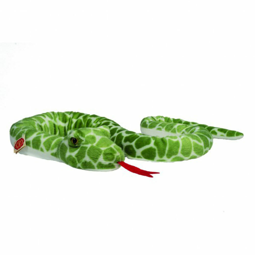 Teddy Hermann Snake, Cuddly Toy, Stuffed Toy, Plush Toy, Wild Animal, Plush, Green, 175 cm, 92304