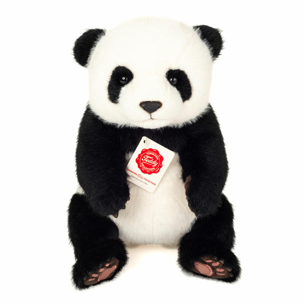 Teddy Hermann Panda sitzend, Kuscheltier, Stofftier, Plüschtier, 28 cm, 924470