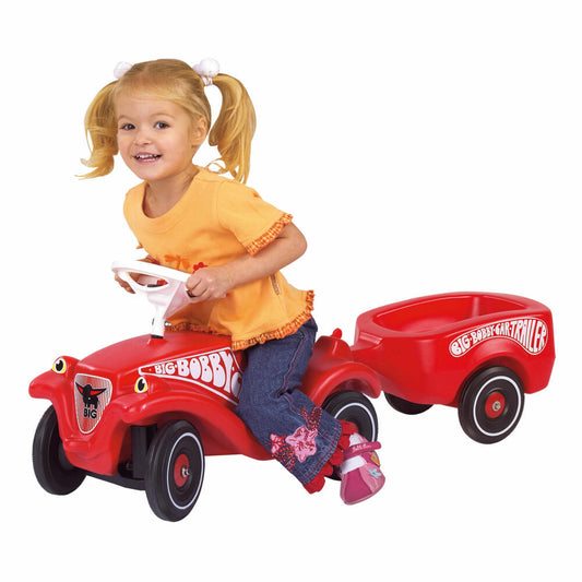BIG Bobby-Car Trailer, Kinderfahrzeug, Kinderauto, Spielzeug, Rot, Kunststoff, 30 cm, 800001300