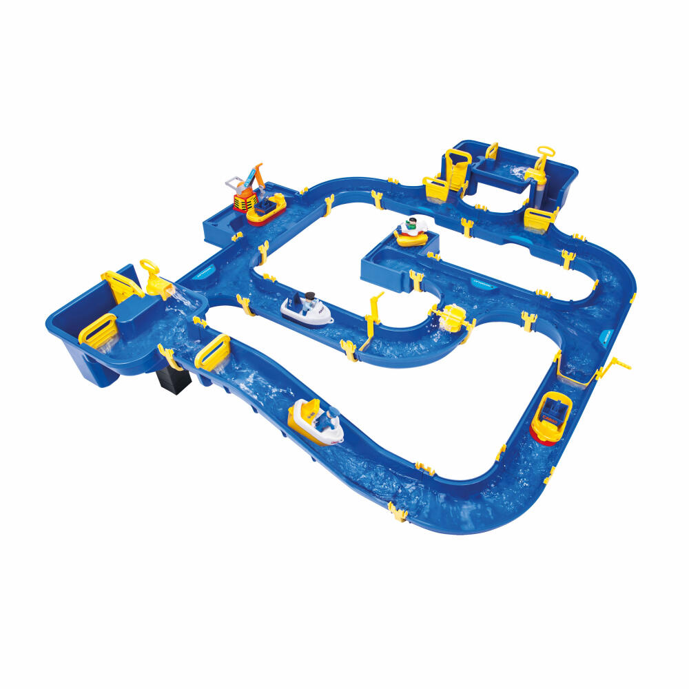 BIG Waterplay Amsterdam, Wasserbahn, Wasserspielzeug, Wasser, Spielzeug, 60-tlg., 1.75 m, 800055112