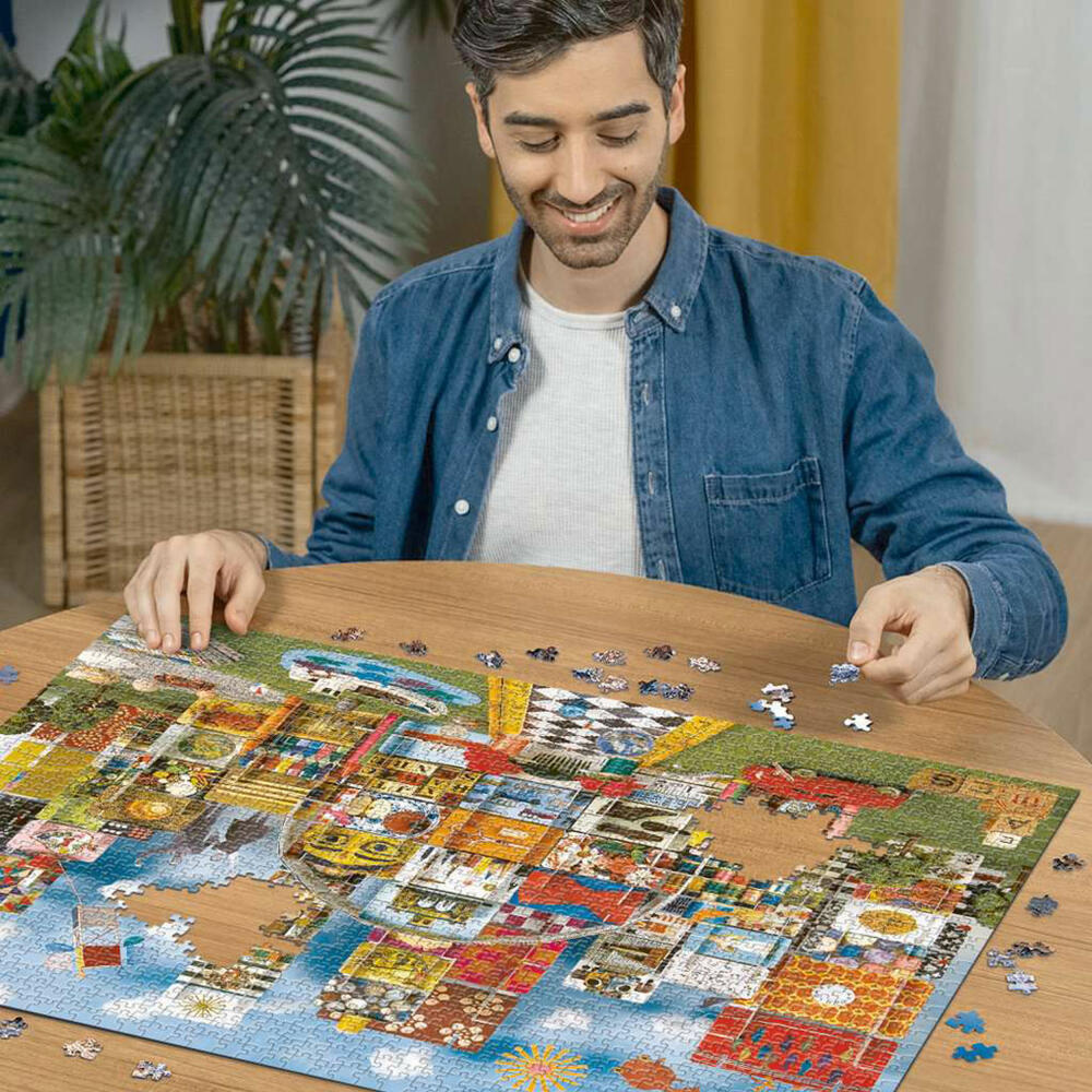 Ravensburger Eames House of Cards Fantasy, Puzzle, Erwachsenenpuzzle, 1500 Teile, 12000434