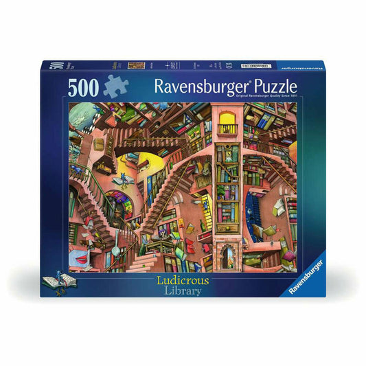 Ravensburger Ludicrous Library, Puzzle, Erwachsenenpuzzle, 500 Teile, 12000681