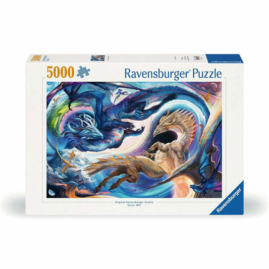 Ravensburger Gigantisches Drachenfest zur Tages- und Nachtstunde, Puzzle, Erwachsenenpuzzle, 5000 Teile, 12000813