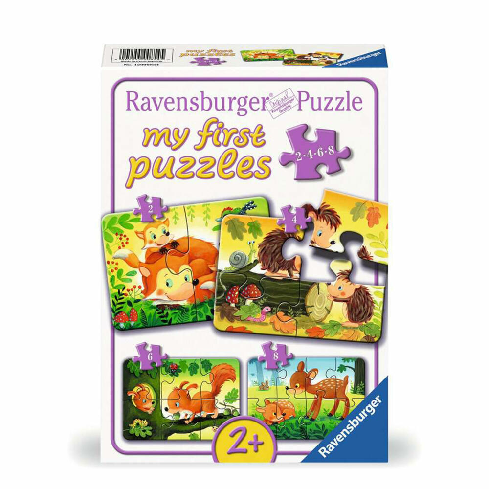 Ravensburger my first puzzles Kleine Tierfamilien, Puzzle, Kinderpuzzle, ab 2 Jahren, 12000854