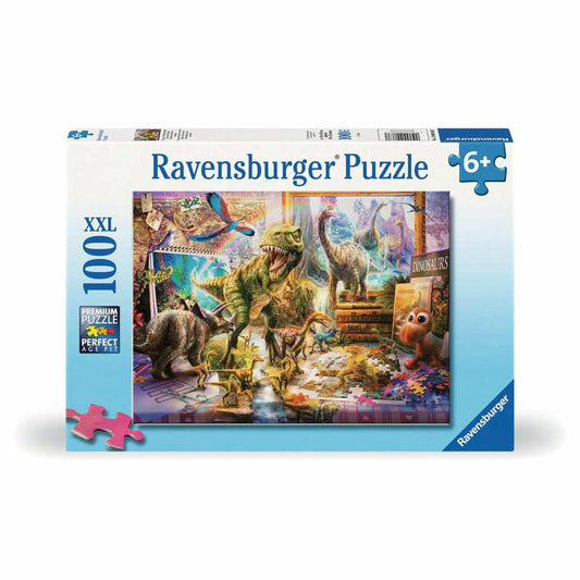 Ravensburger Dinos im Kinderzimmer, Puzzle, Kinderpuzzle, 100 Teile XXL, ab 6 Jahren, 12000863