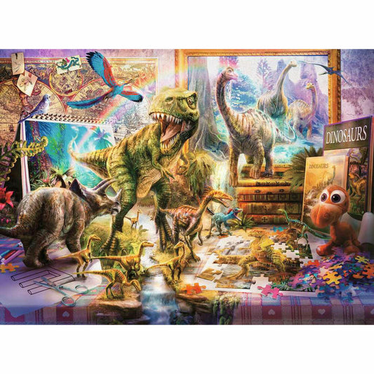 Ravensburger Dinos im Kinderzimmer, Puzzle, Kinderpuzzle, 100 Teile XXL, ab 6 Jahren, 12000863