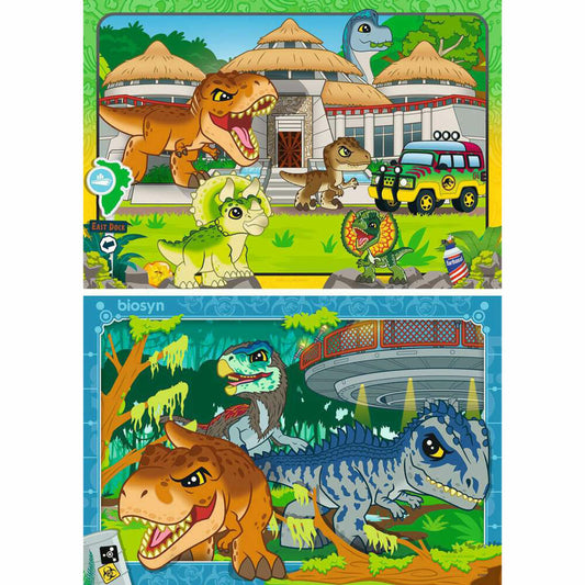 Ravensburger Jurassic Park Leben in der Wildnis, Puzzle, Kinderpuzzle, 2 x 24 Teile, 12001057