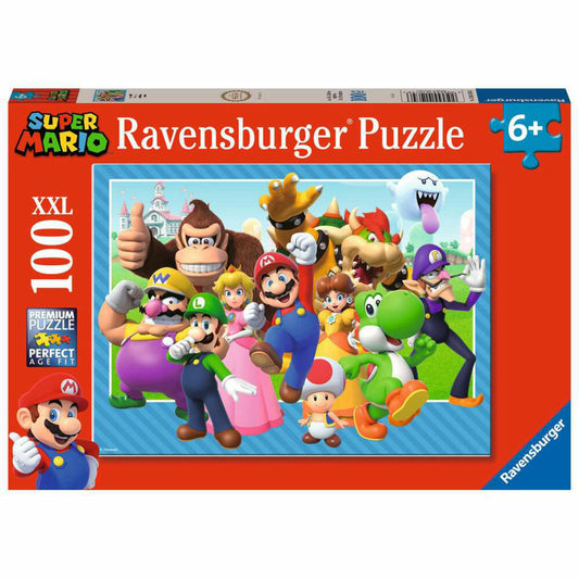 Ravensburger Nintendo Super Mario Los gehts! Puzzle, Kinderpuzzle, 100 Teile XXL, ab 6 Jahren, 12001074