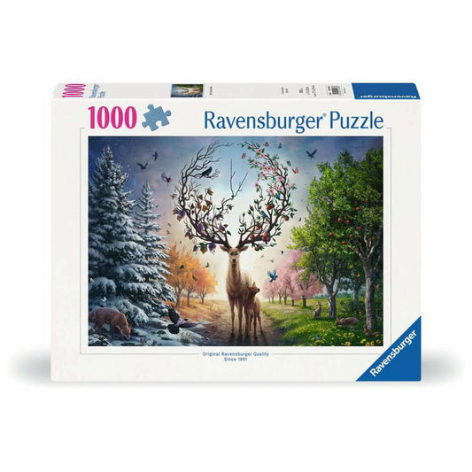 Ravensburger Der magische Hirsch und die vier Jahreszeiten, Puzzle, Erwachsenenpuzzle, 1000 Teile, 12001088
