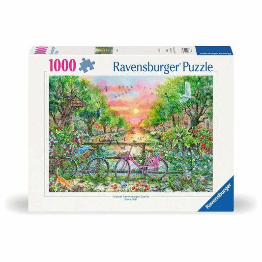Ravensburger Verträumte Fahrräder in Amsterdam, Puzzle, Erwachsenenpuzzle, 1000 Teile, 12001089