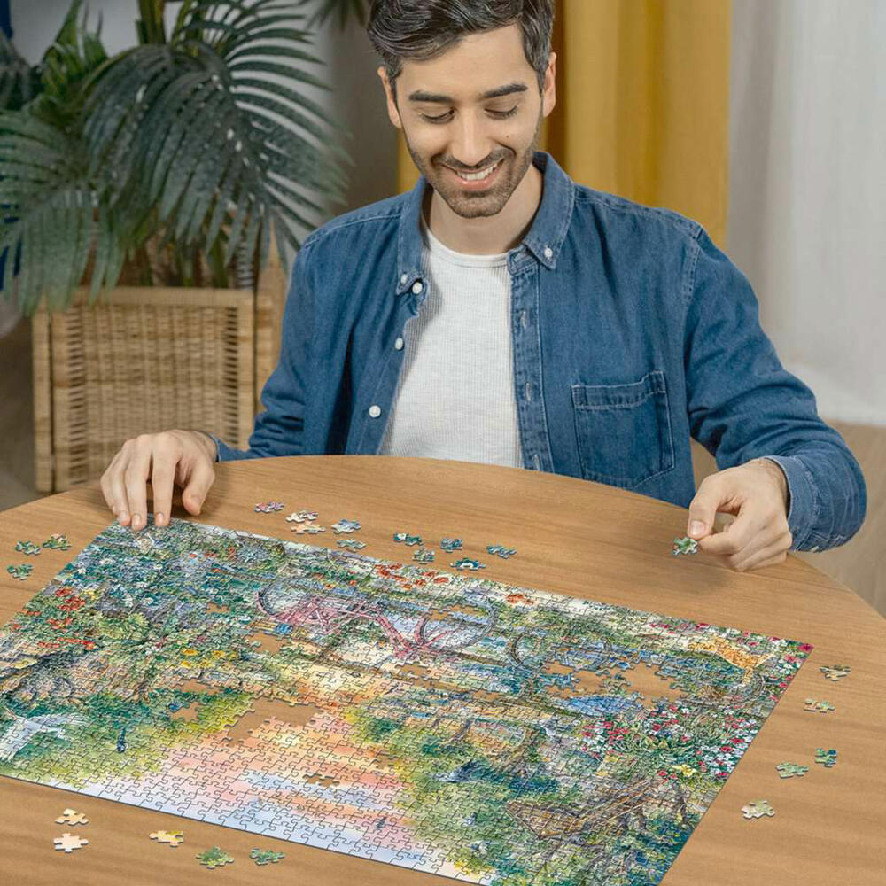 Ravensburger Verträumte Fahrräder in Amsterdam, Puzzle, Erwachsenenpuzzle, 1000 Teile, 12001089