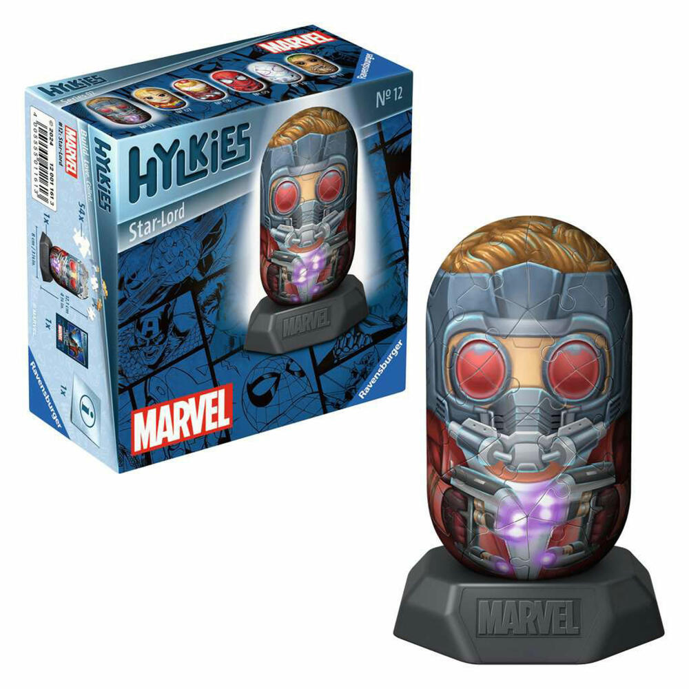 Ravensburger Hylkies Marvel Star-Lord, 3D Puzzle, 54 Teile, ab 10 Jahre, 12001161