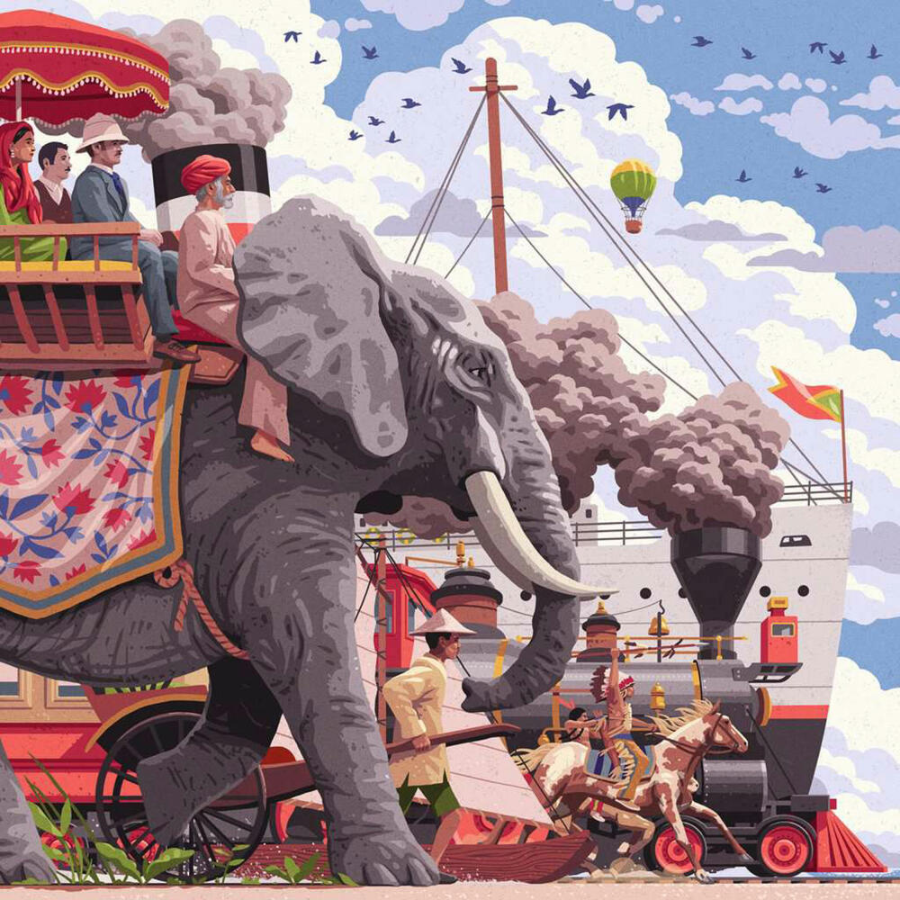 Ravensburger Art&Soul In 80 Tagen um die Welt, Puzzle, Erwachsenenpuzzle, 750 Teile, 12001201