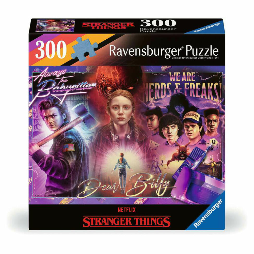 Ravensburger Stranger Things Mein lieber Billy, Puzzle, Kinderpuzzle, 300 Teile, 12001226