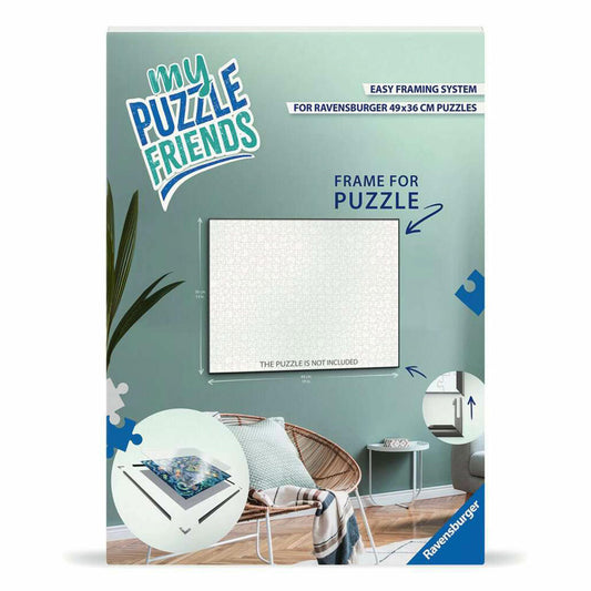 Ravensburger Puzzle-Rahmen, Puzzlerahmen, für 500 Teile Puzzle, Weiß , 12001247