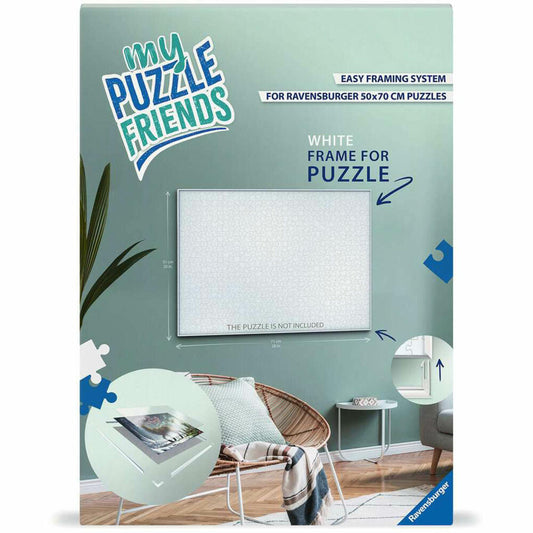 Ravensburger Puzzle-Rahmen, Puzzlerahmen, für 1000 Teile Puzzle, Weiß , 12001248