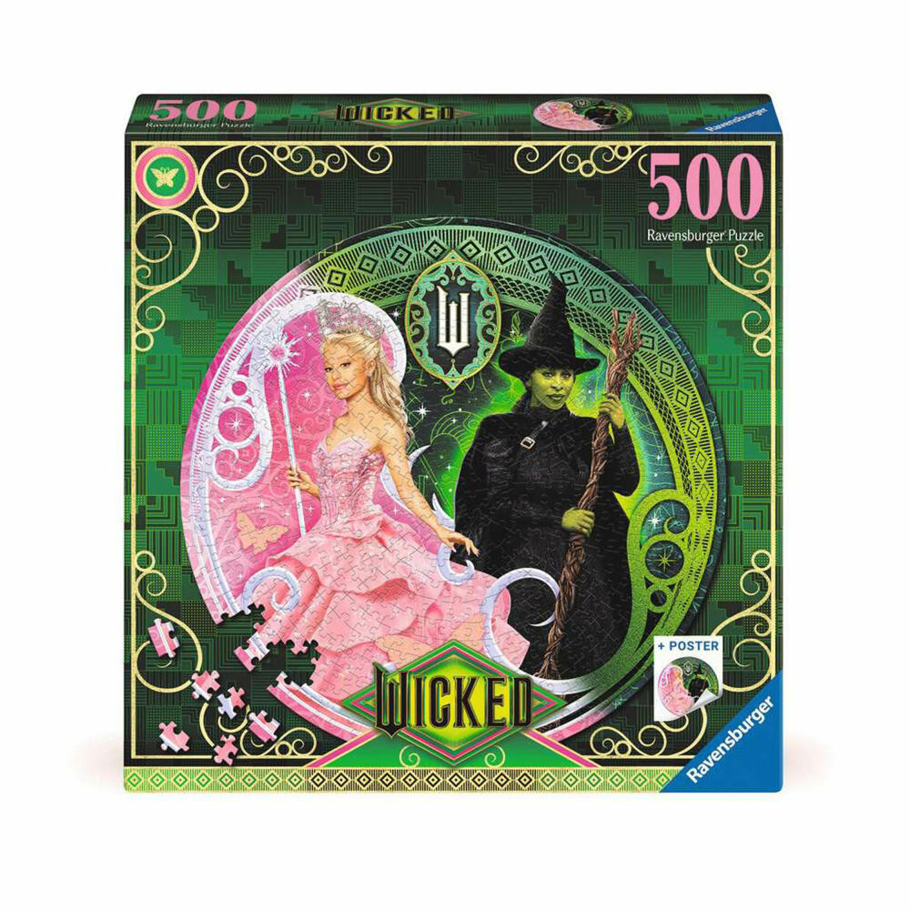 Ravensburger Wicked Eine Geschichte in zwei Hälften, Puzzle, Erwachsenenpuzzle, 500 Teile, 12001276