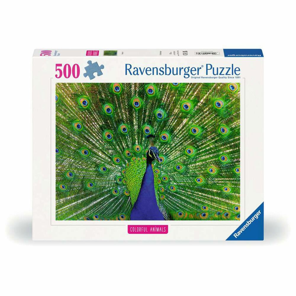 Ravensburger Der Pfau, Puzzle, Erwachsenenpuzzle, 500 Teile, 12001332