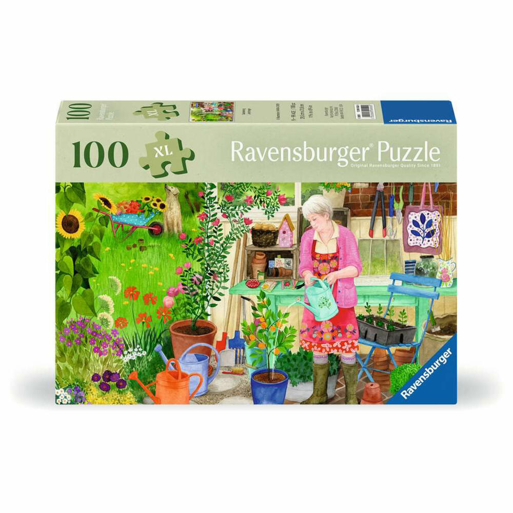 Ravensburger Gartenarbeit, Puzzle, Kinderpuzzle, 100 Teile XL, ab 9 Jahren, 12001362