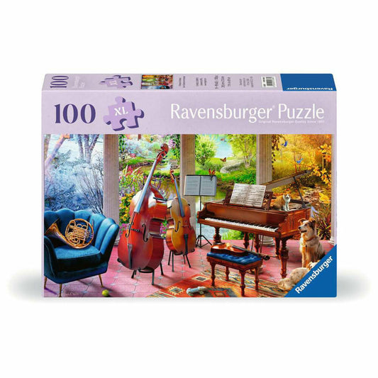 Ravensburger Musikalische Jahreszeiten, Puzzle, Kinderpuzzle, 100 Teile XL, ab 9 Jahren, 12001366