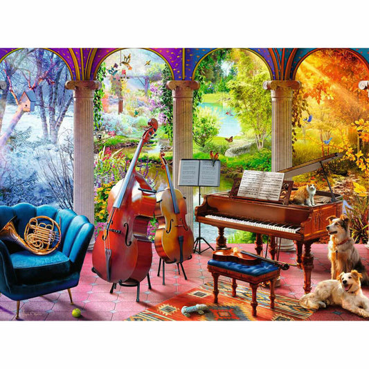 Ravensburger Musikalische Jahreszeiten, Puzzle, Kinderpuzzle, 100 Teile XL, ab 9 Jahren, 12001366