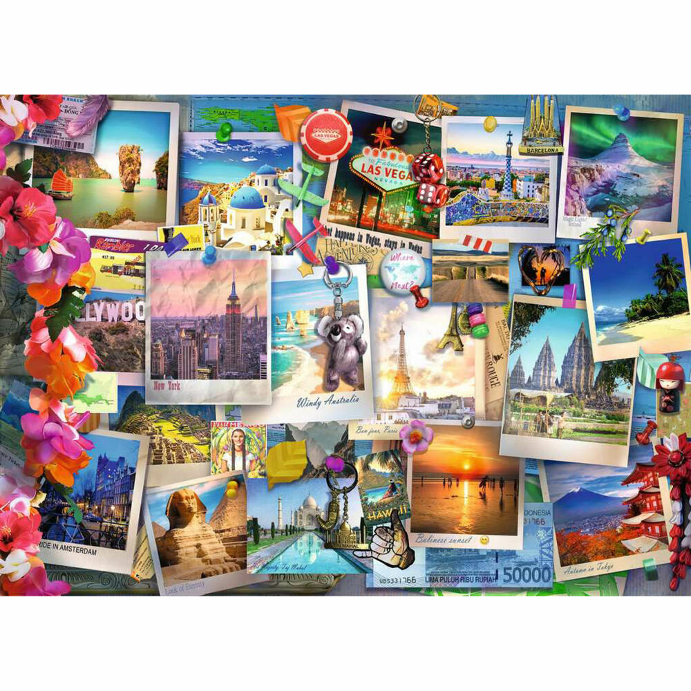 Ravensburger Weltreise - Pinnwand, Puzzle, Erwachsenenpuzzle, 500 Teile, 12001489