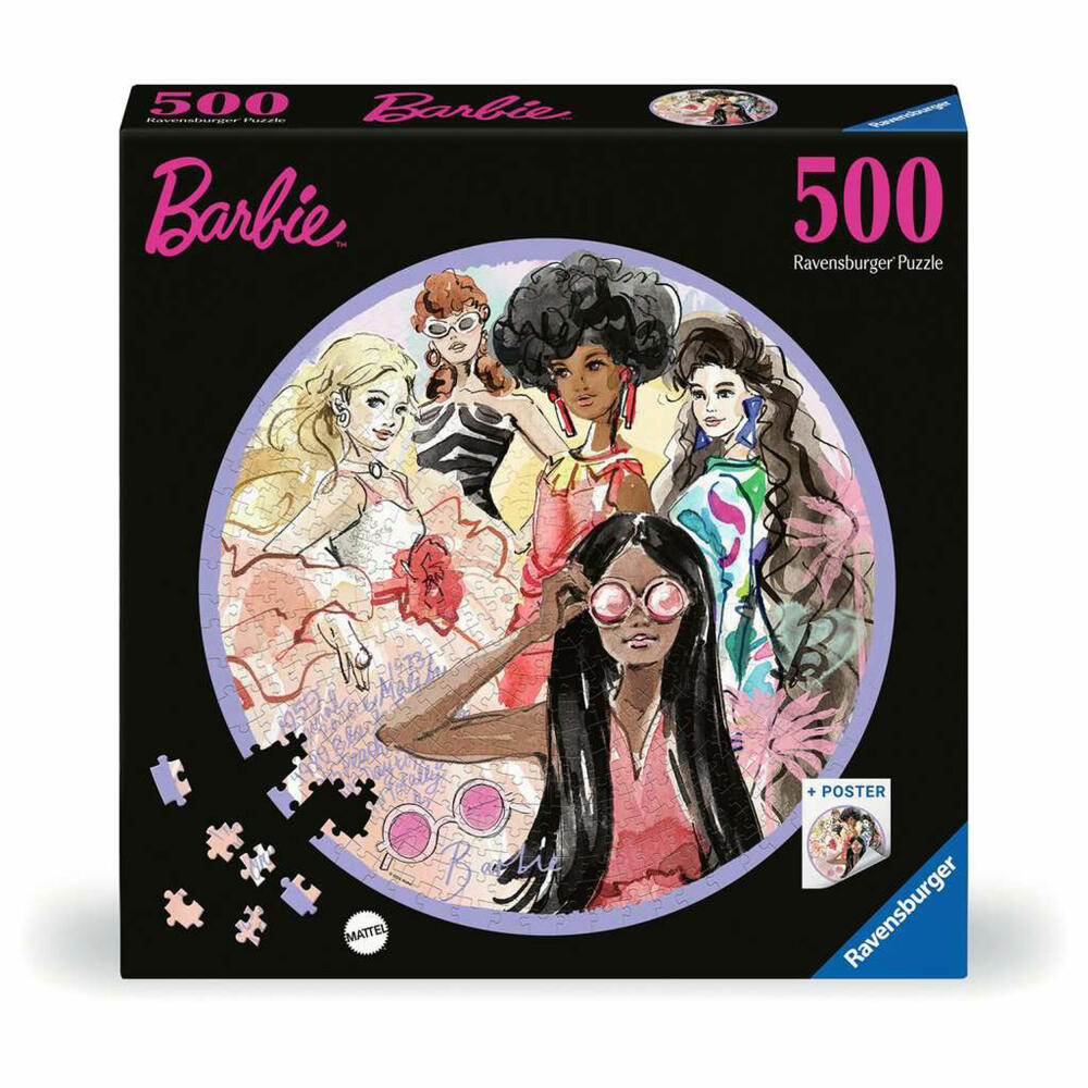 Ravensburger Barbie Globale Stil-Ikone seit 1959, Puzzle, Erwachsenenpuzzle, 500 Teile, 12001494