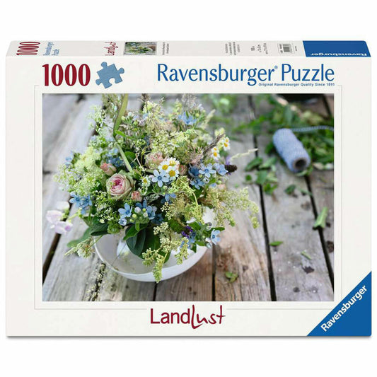 Ravensburger Sommerlicher Wiesenstrauß mit Himmelblauem Südstern, Puzzle, Erwachsenenpuzzle, 1000 Teile, 12001632