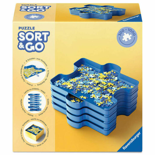 Ravensburger Sort & Go, Sortiersystem für Puzzle, Sortierschalen, Sortierboxen, 12001674
