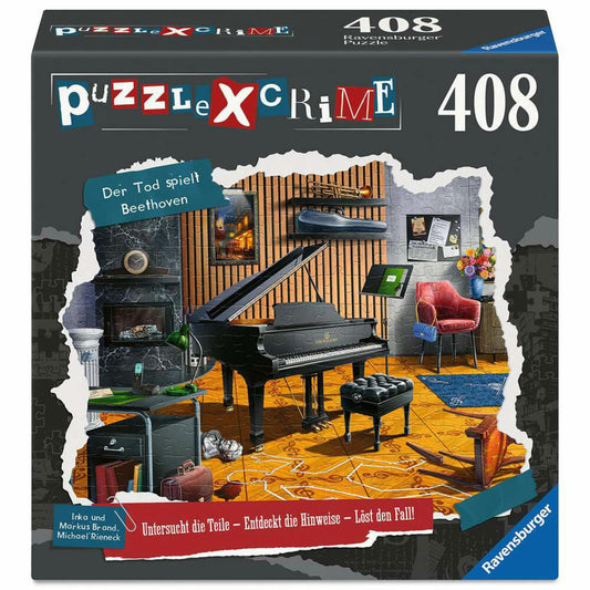 Ravensburger Puzzle X Crime Der Tod spielt Beethoven, Krimipuzzle, Rätsel, 408 Teile, 12001679