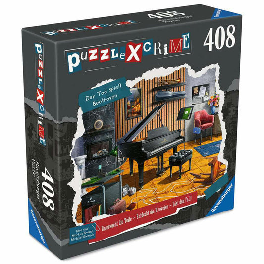 Ravensburger Puzzle X Crime Der Tod spielt Beethoven, Krimipuzzle, Rätsel, 408 Teile, 12001679