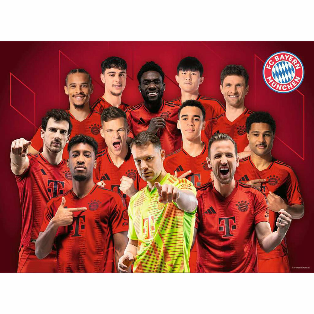 Ravensburger FC Bayern München Saison 2024/25, Puzzle, Kinderpuzzle, 300 Teile XXL, ab 9 Jahren, 12004000