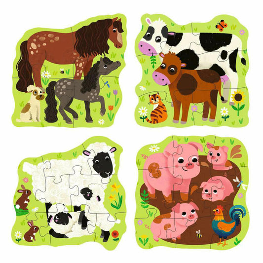 Ravensburger Bauernhoftiere, Puzzle, Kinderpuzzle, 4 / 6 / 8 / 10 Teile, ab 2 Jahren, 12004001