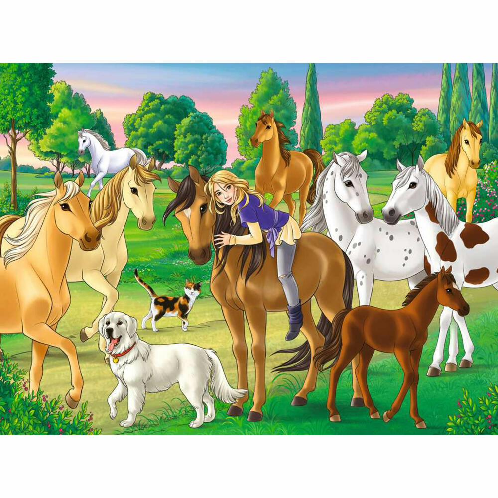 Ravensburger Lissy und Arcado auf der Koppel, Puzzle, Kinderpuzzle, 300 Teile XXL, ab 9 Jahren, 12004009