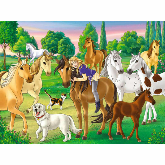 Ravensburger Lissy und Arcado auf der Koppel, Puzzle, Kinderpuzzle, 300 Teile XXL, ab 9 Jahren, 12004009