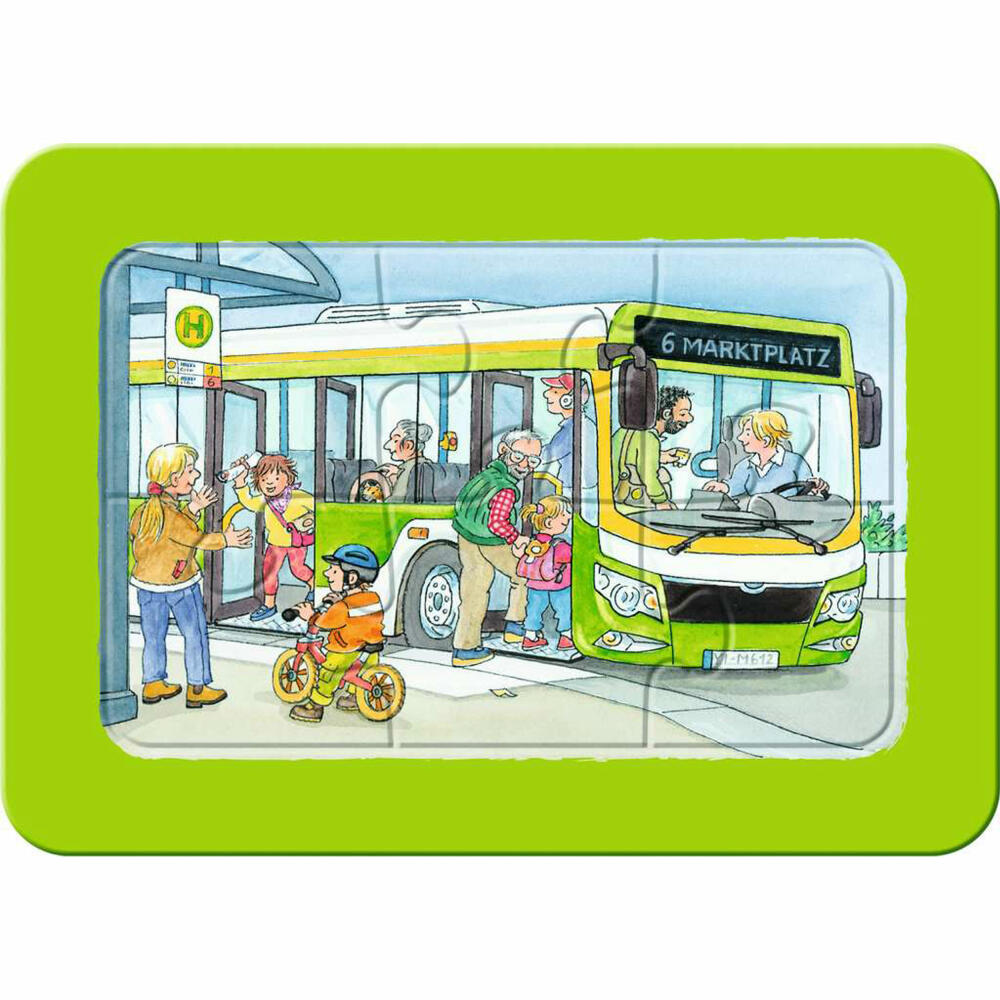 Ravensburger my first puzzles Wieso? Weshalb? Warum? Unterwegs mit Bus, Bahn und Flugzeug, Puzzle, Kinderpuzzle, 3 x 6 Teile, 12004039