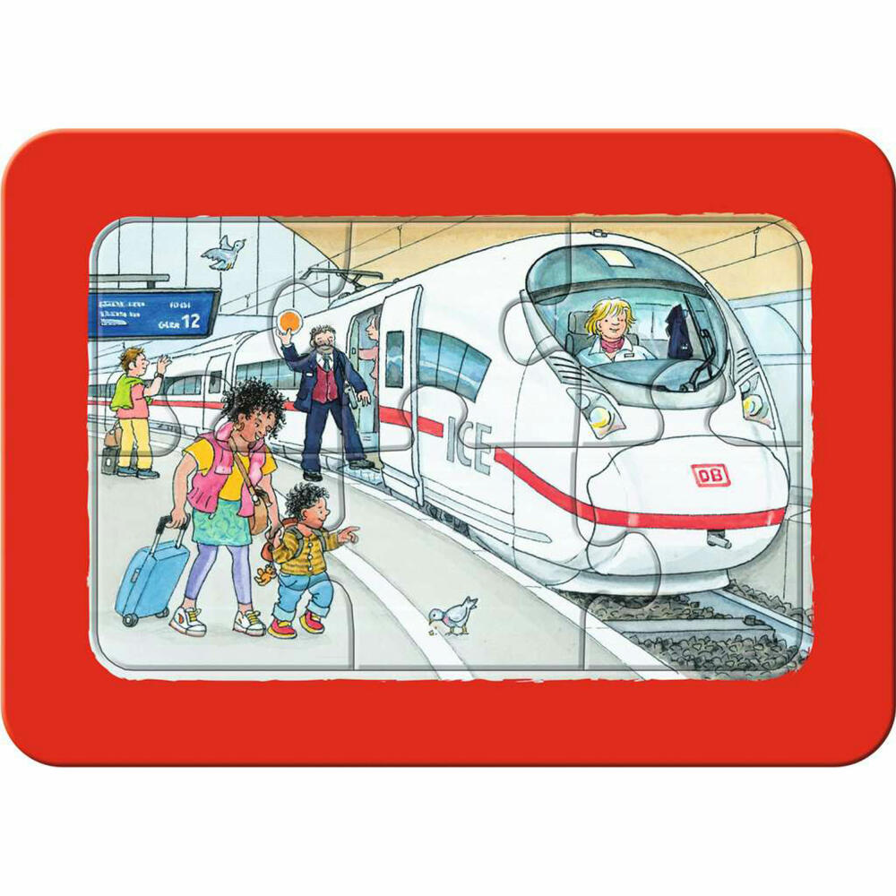 Ravensburger my first puzzles Wieso? Weshalb? Warum? Unterwegs mit Bus, Bahn und Flugzeug, Puzzle, Kinderpuzzle, 3 x 6 Teile, 12004039