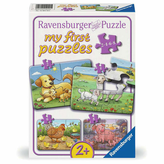 Ravensburger my first puzzles Kleine Bauernhoftiere, Puzzle, Kinderpuzzle, ab 2 Jahren, 12004041