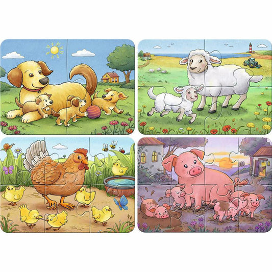 Ravensburger my first puzzles Kleine Bauernhoftiere, Puzzle, Kinderpuzzle, ab 2 Jahren, 12004041