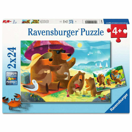 Ravensburger Urlaubsträume, Puzzle, Kinderpuzzle, 2 x 24 Teile, 12004046