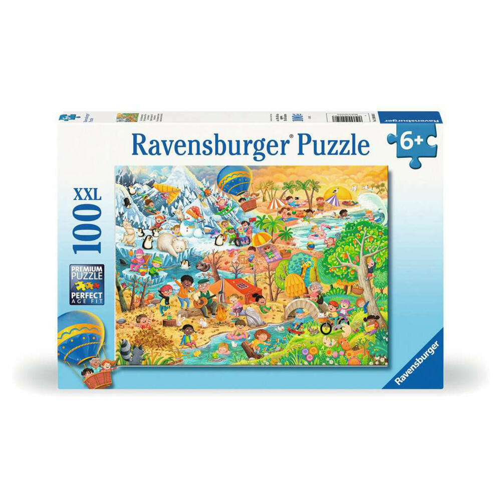 Ravensburger Die 4 Jahreszeiten, Puzzle, Kinderpuzzle, 100 Teile XXL, ab 6 Jahren, 12004050
