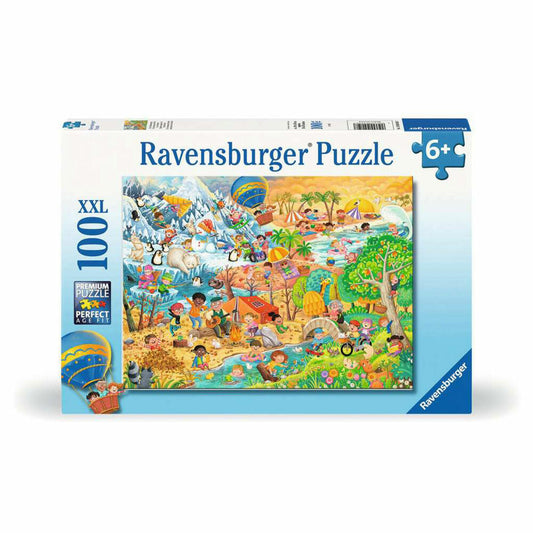 Ravensburger Die 4 Jahreszeiten, Puzzle, Kinderpuzzle, 100 Teile XXL, ab 6 Jahren, 12004050